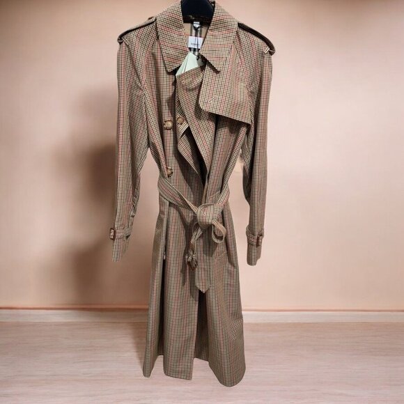 NWT Burberry Bridstow Women's check pattern Trench Coat - Picture 2 of 8